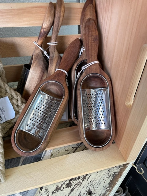 Acacia Wood & Stainless Steel Grater
