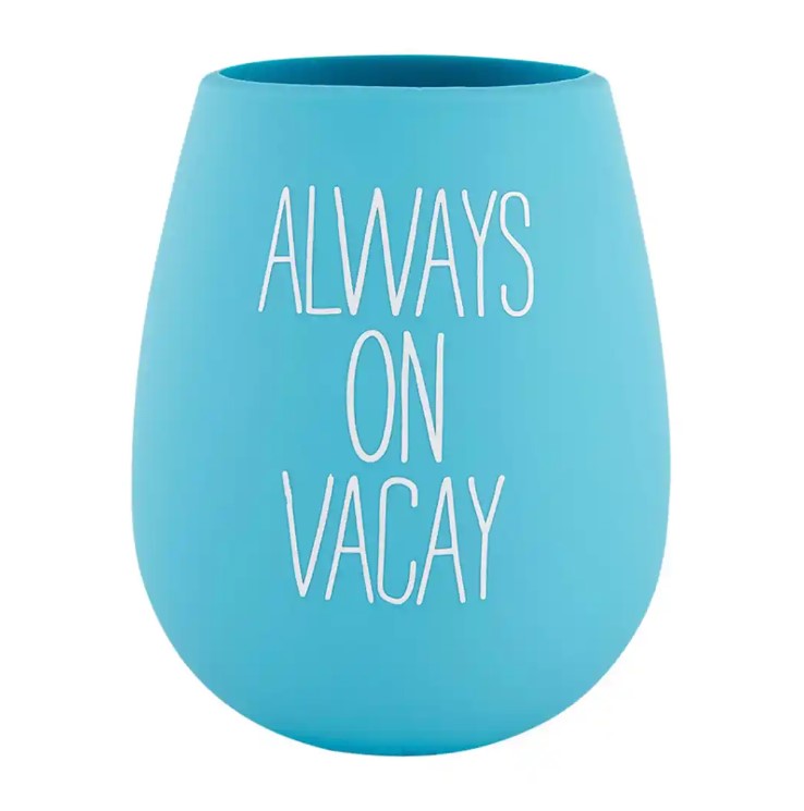 Always On Vacay Silicone Glass