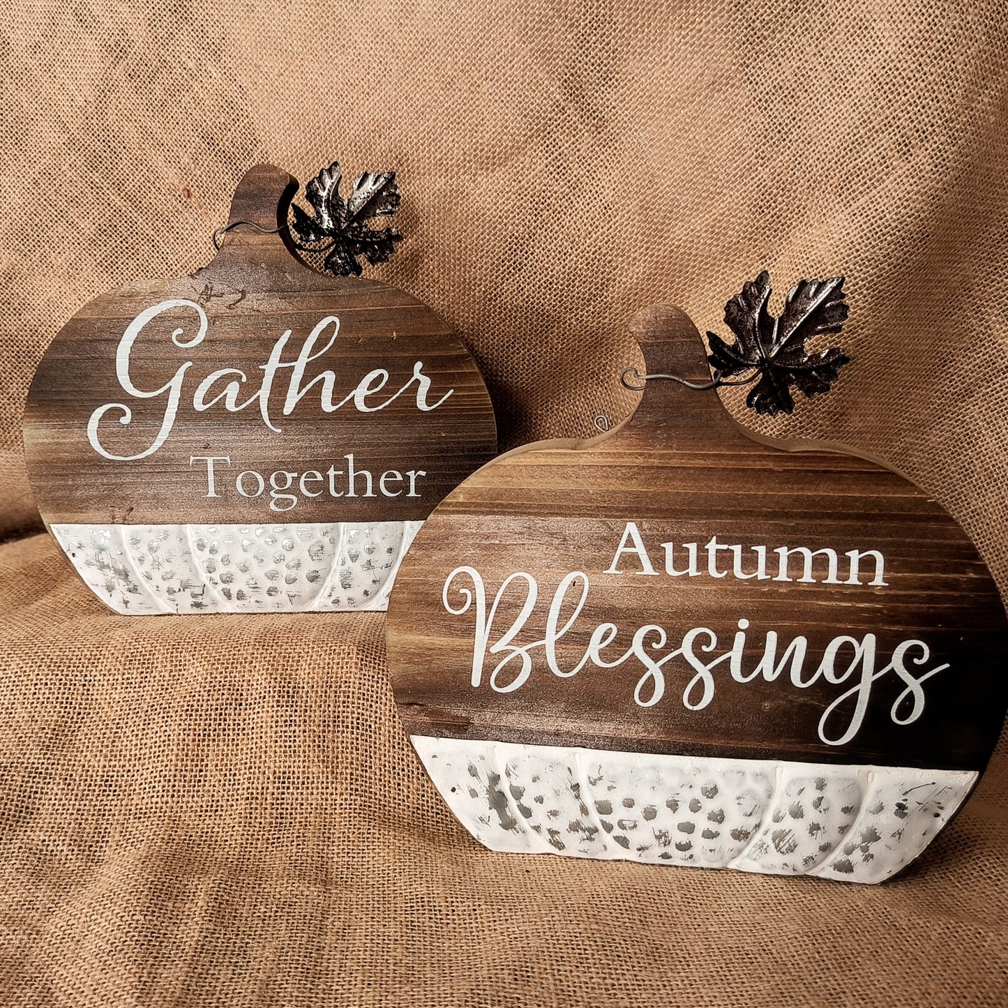Wooden Pumpkin Tabletop Decor