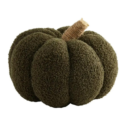 Med Green Shearling Pumpkin