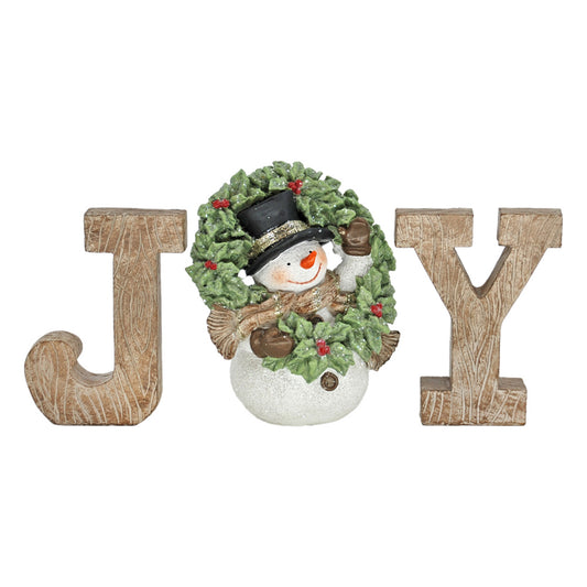 Snowman "Joy" Sign Set