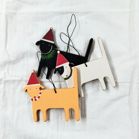 Wooden Dog Ornament
