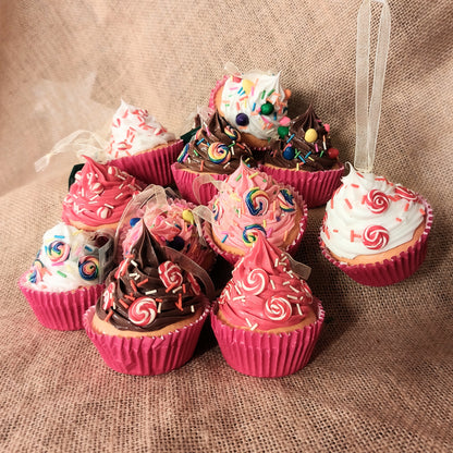 Cupcake Ornament - 12 Styles