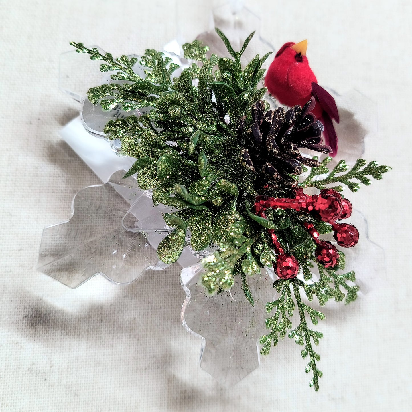 Snowflake w/ Cardinal