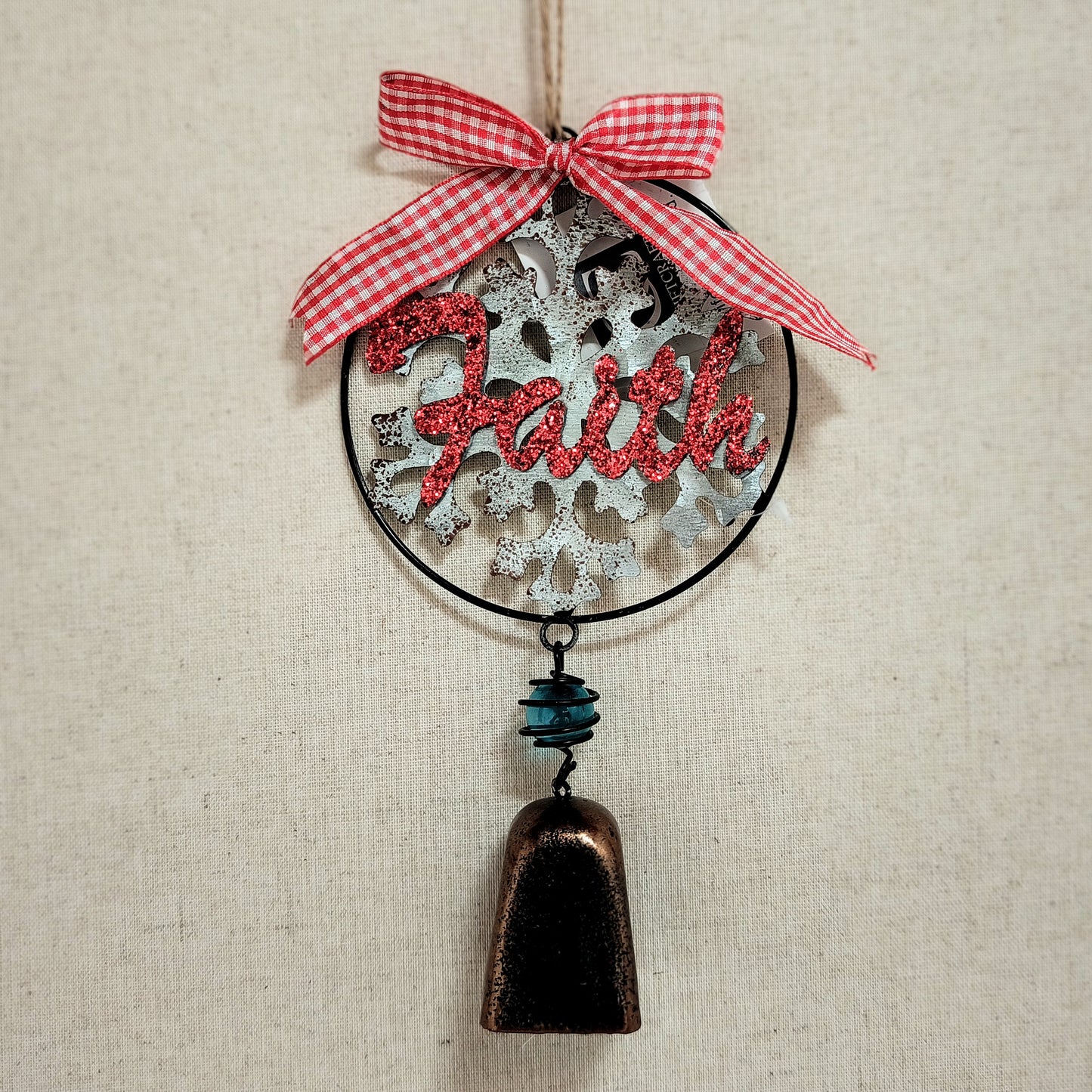 Metal Faith Ornament w/ Bell