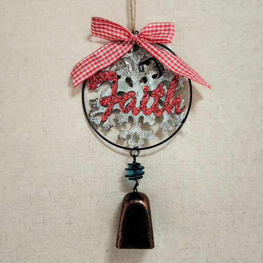 Metal Faith Ornament w/ Bell