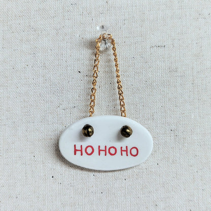 Ceramic Christmas Word Ornament