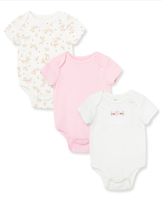 Vintage Rose Bodysuits - 3pk