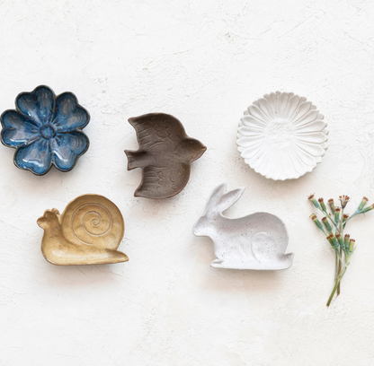 Stoneware Flora/Fauna Dish