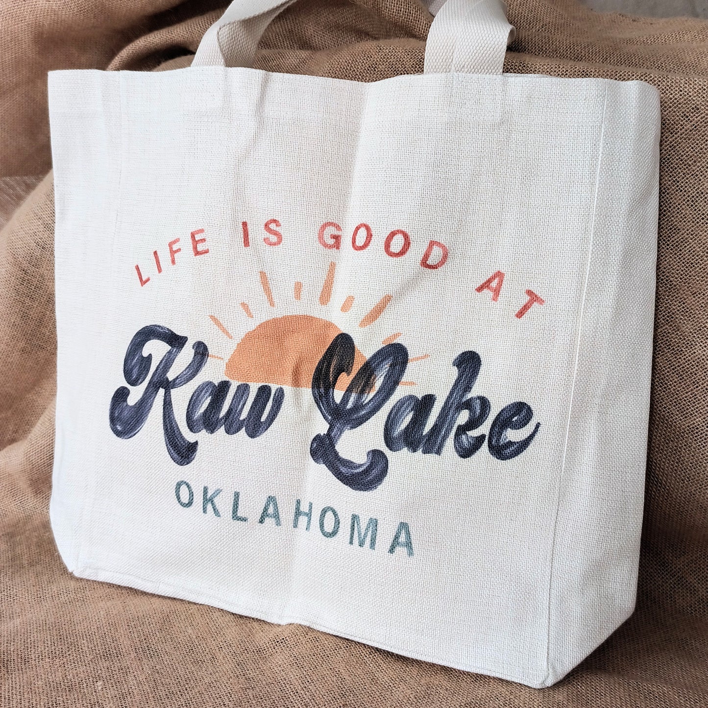 Life At Lake Tote Bag