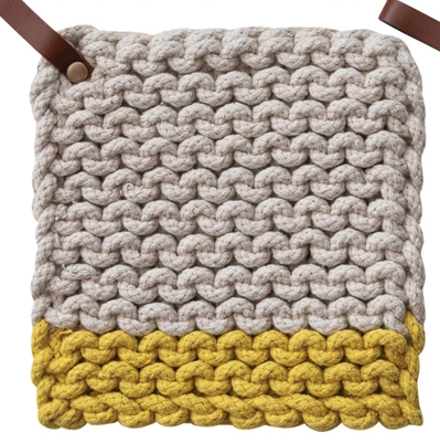 Square Crochet Pot Holder w/ Loop