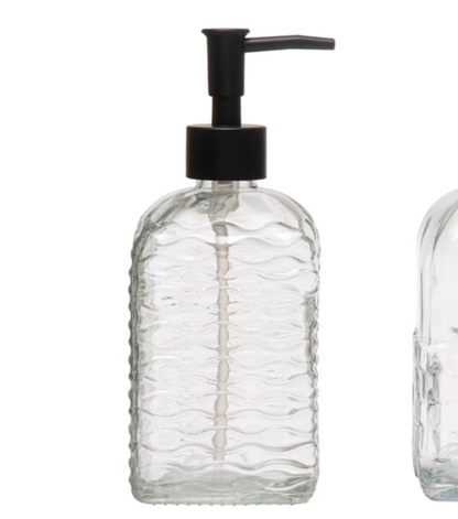 Pressed Glass Soap Dispenser