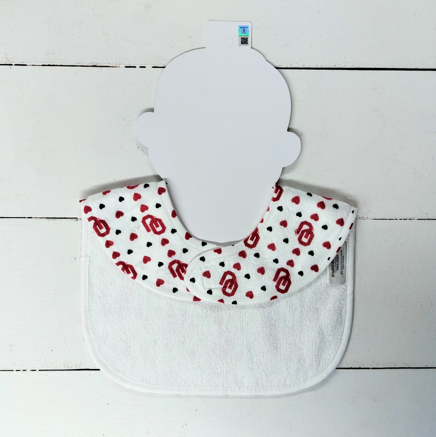 OU or OSU Hearts Bib