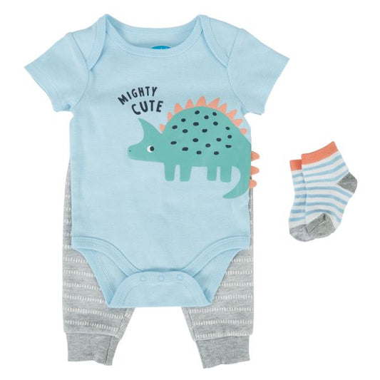 Bodysuit, Pant, Sock- Dino Mighty Cute