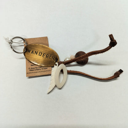 Brass Key Chain w/ Saying