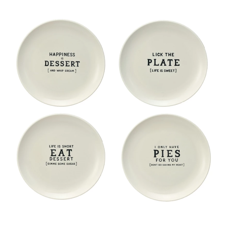 Stoneware Plate w/ Saying
