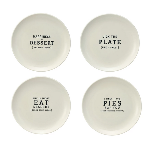Stoneware Plate w/ Saying