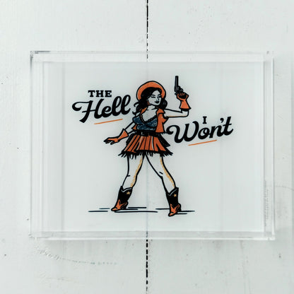 Small Acrylic Tray w/ Design