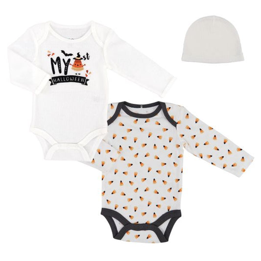 My First Halloween 3pc Bodysuit Set