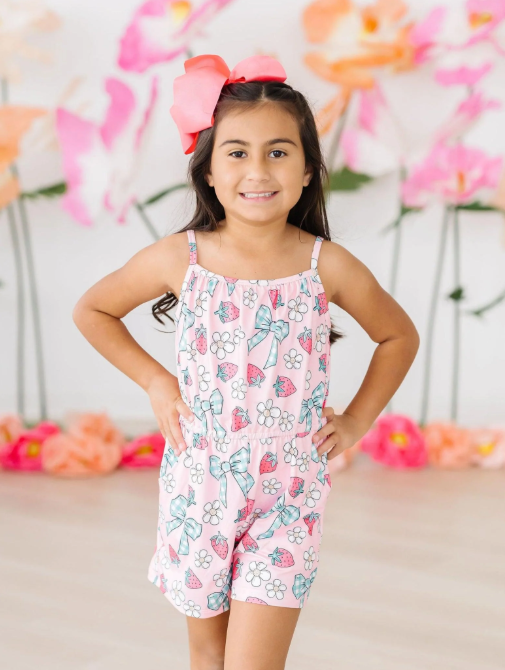 Berry Picnic Strappy Play Romper