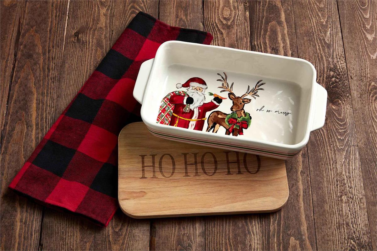 Holiday Baker & Trivet Set