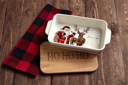 Holiday Baker & Trivet Set