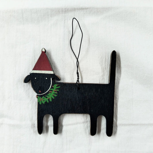 Wooden Dog Ornament