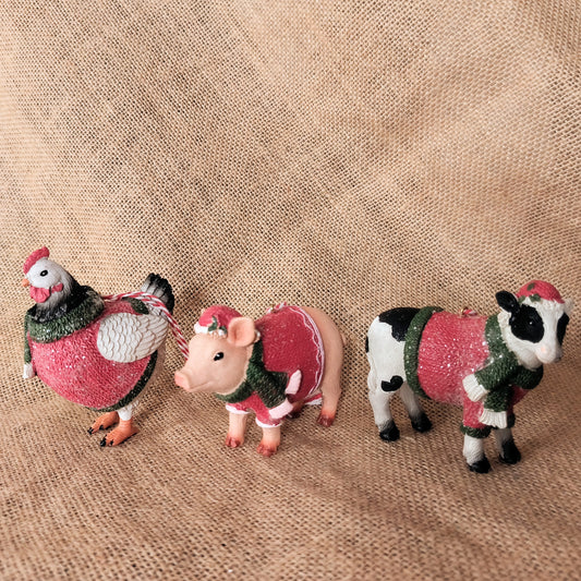 Sweater Farm Animal Ornament