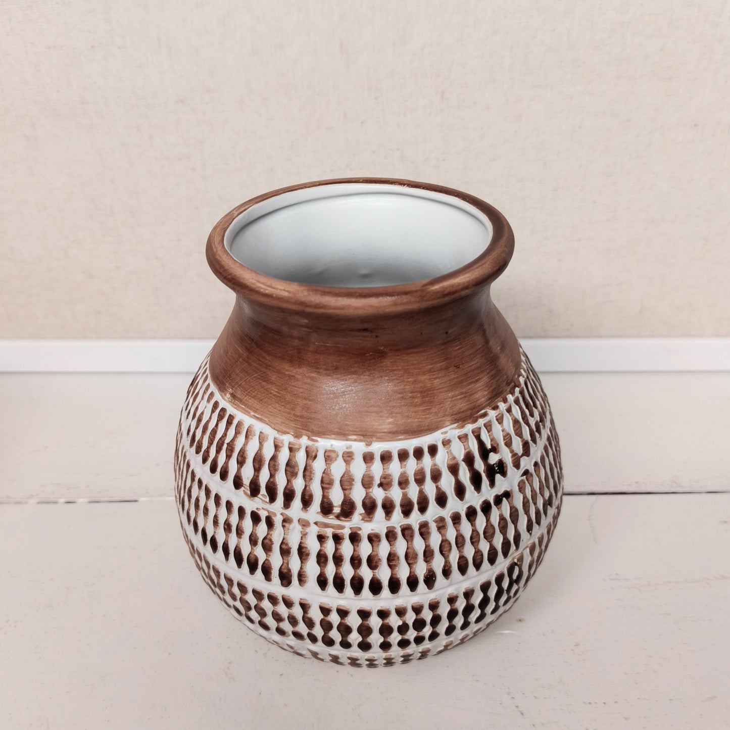 Striped Ceramic Vase