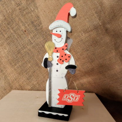 OK State Wooden Snowman