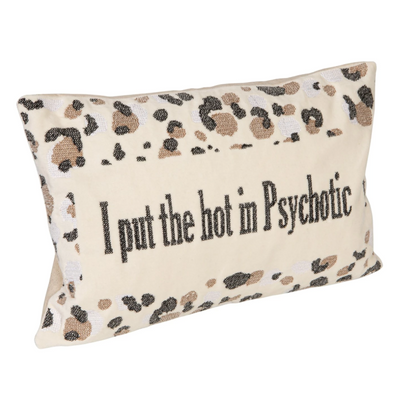 Cotton/Velvet Lumbar Pillow "Hot"