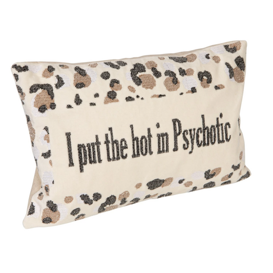 Cotton/Velvet Lumbar Pillow "Hot"