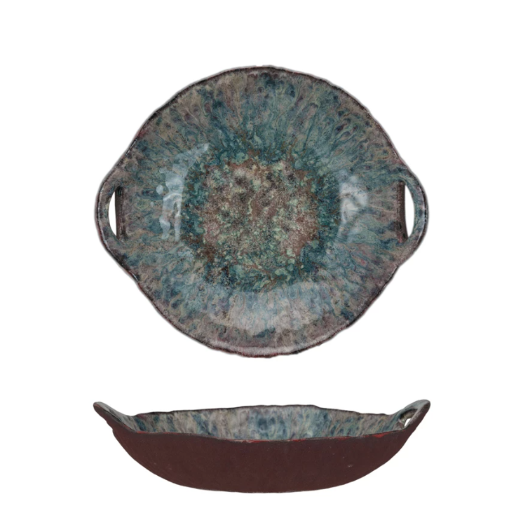 Stoneware Dish w/ Handles