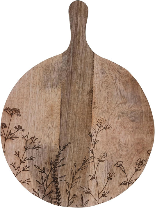 Laser Etched Mango Wood Cheese/Cutting Board