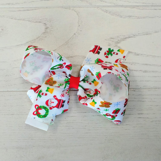 Small Christmas Hair Bow