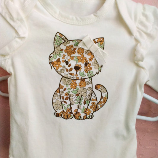 Girls Cat Onesie & Leggings Set