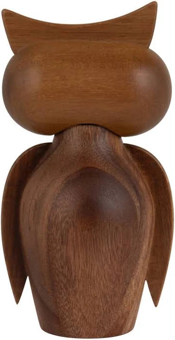 Acacia Wood Owl Shaped Salt/Pepper Mill, Natural