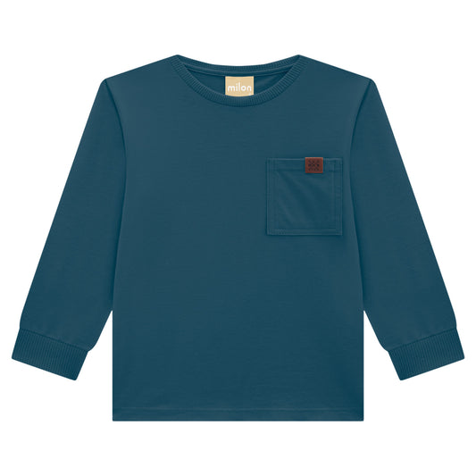 Boys Cassio Blue Cotton Top