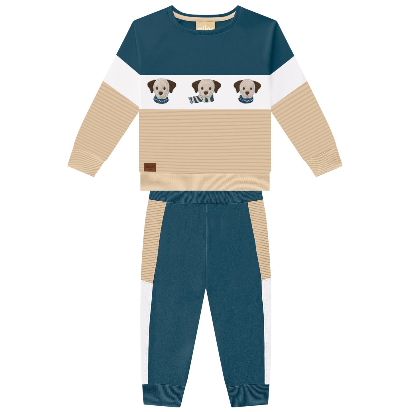 Color Block Dog Sweatshirt Set