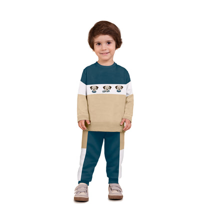 Color Block Dog Sweatshirt Set