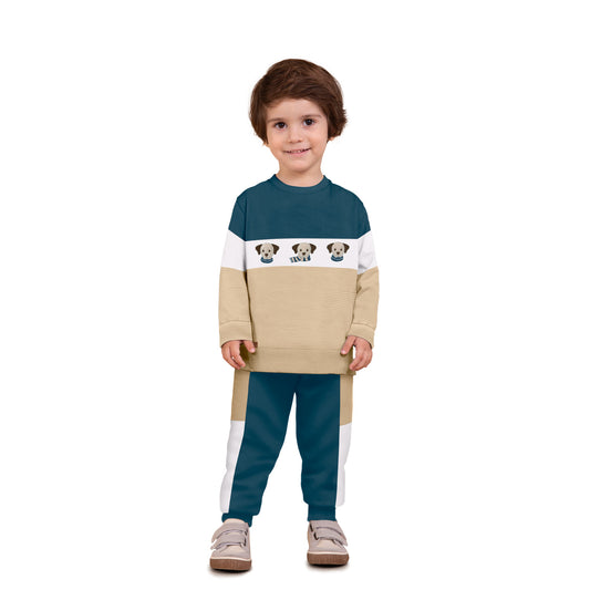Color Block Dog Sweatshirt Set