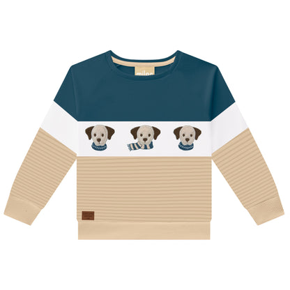 Color Block Dog Sweatshirt Set