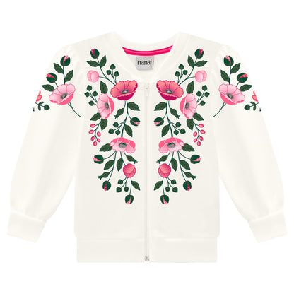 Girls Floral Print Jacket