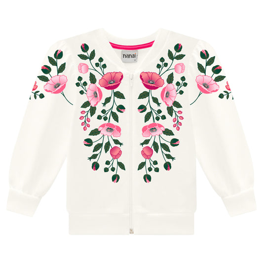 Girls Floral Print Jacket