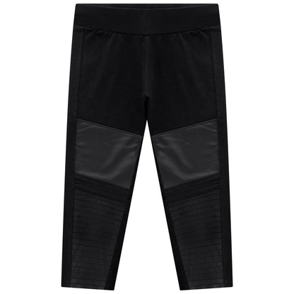 Girls Black Leggings w/ Stitching