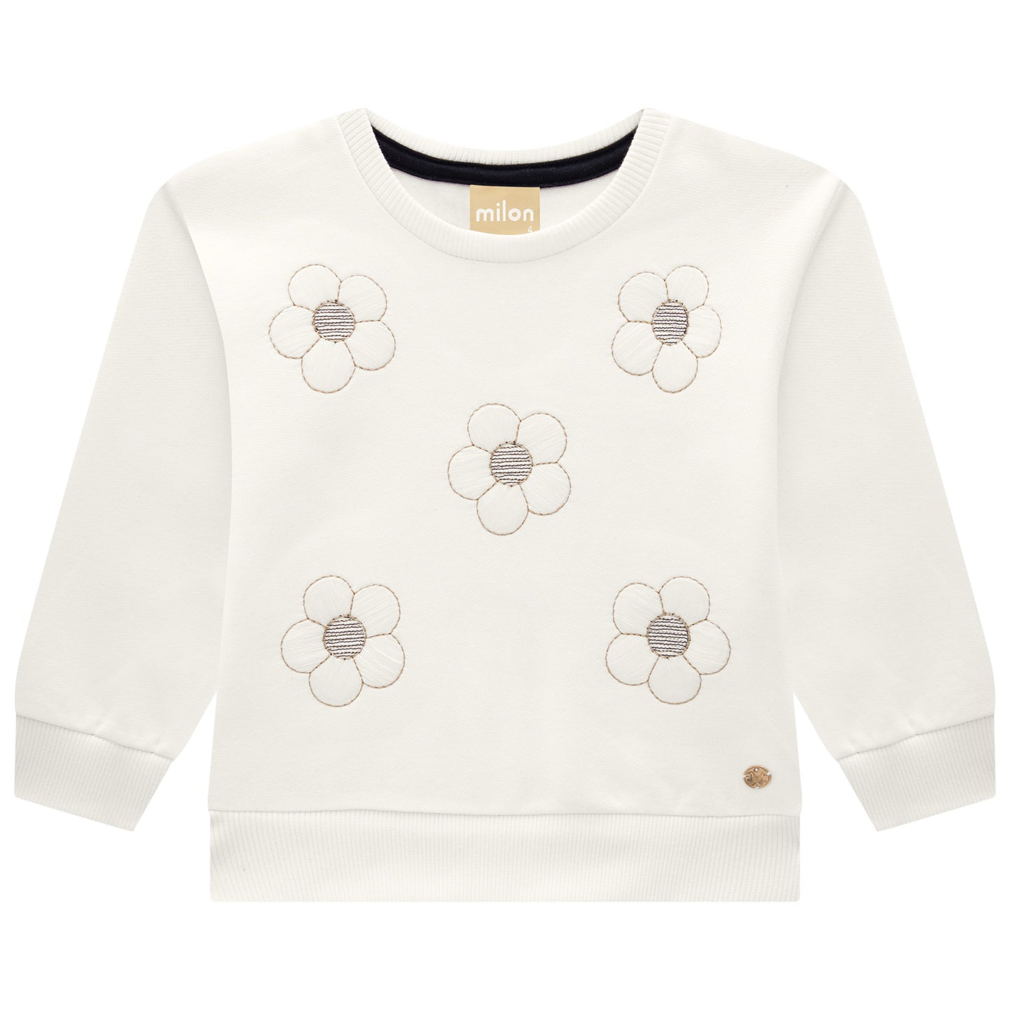 Girls Embroidered Daisy Sweatshirt
