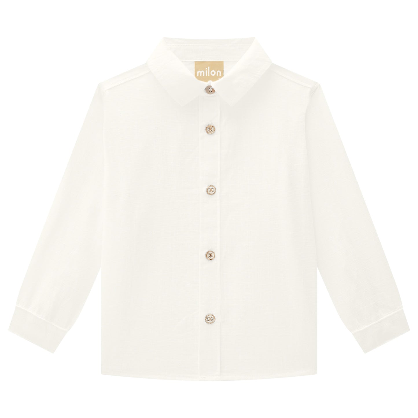 Boys Off-White Button Up Dress Shirt
