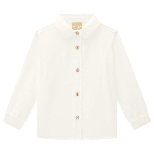 Boys Off-White Button Up Dress Shirt