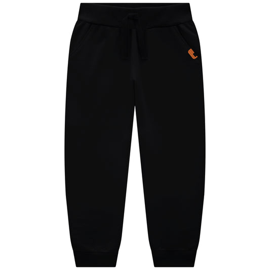 Boys Black Drawstring Sweatpants