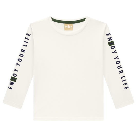 Boys White Long Sleeve Shirt